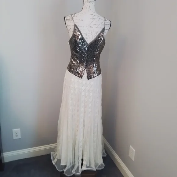 Rare Free People Kristin's Limited Edition Glamour Dress Sequin Lace - 10
